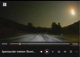 Spectacular meteor illuminates night sky in Turkey