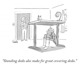 Standing desks also make for ...